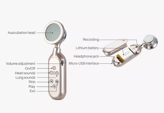 Профессиональные домашние медицинские устройства Bluetooth Smart Usb Цифровой беспроводной стетоскоп